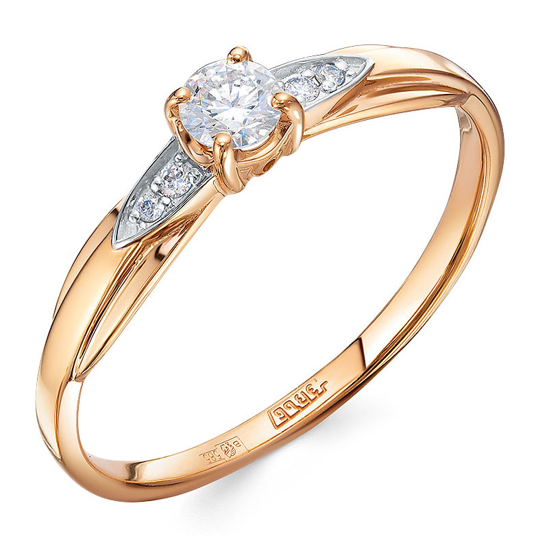 Кольцо, золото, бриллиант, 01-4976